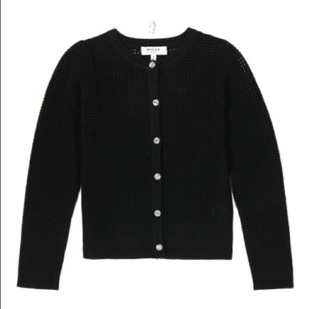 SALE ✨ Any 2 Items, 20% Off ✨ MILLY MINI Mesh Black Cardigan - Like New